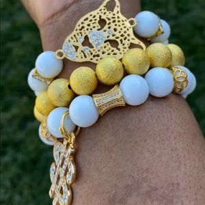 Lion is Money bracelet stacks set